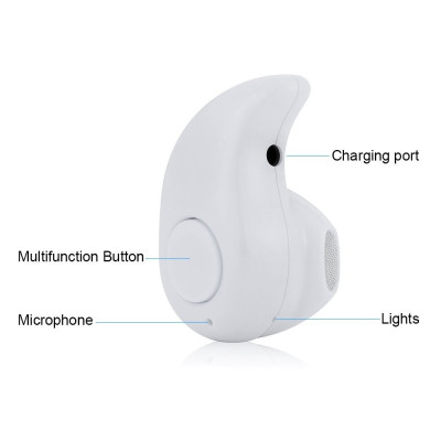 Слушалки Слушалки безжични Безжична слушалка Bluetooth 4.0 хендсфри мултипойнт 4.0 S530 бяла